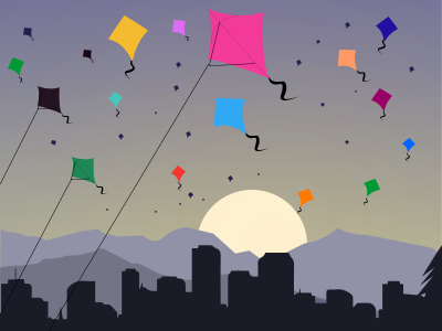 Kite Festival creation festival kite kite show kites vector