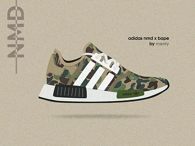 Adidas NMD x Bape illustration adidas bape hypebeast illustration nmd shoes sneaker