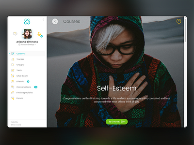 Self Esteem Courses interaction micro interaction motion ui ui design web web design web site