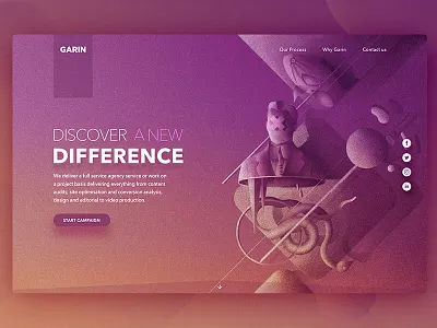 Garin Studio. SMM agency landing page Static agency interface landing page seo smm ui ux web web design