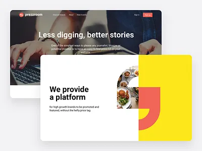 Prezzroom site redesign design interactive responsive ui ux web
