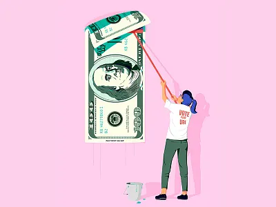 Universal Basic Income art artwork design digital editorial illustration illustrator inspiration usa vector