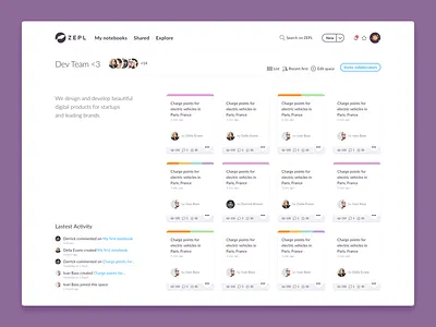ZEPL – Spaces for team collaboration big data coding collaboration dashboard data viz documents notebooks profile team workspace