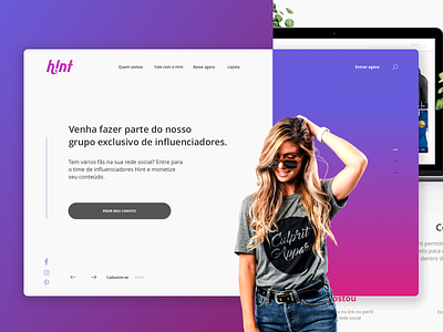 Hint - Landing dash dashboard digital interface landing site ui ux web website