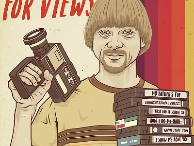 Weird Paul Portrait illustration paul petrosky portrait retro vhs video vlog weird