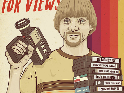 Weird Paul Portrait illustration paul petrosky portrait retro vhs video vlog weird