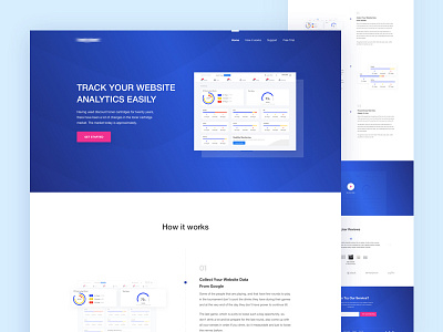 Landing Page - Website Analytics Services dribbble best shot dsamivai google landing page minimal popular template ui web web design