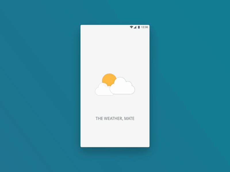 The Weather Mate app behavior dashboard gradient motion temperature ui ux weather