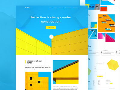 Landing page - Architecture firm exploration architect architecture design firm graphicdesign interiordesign invite landingpage portfolio webdesign