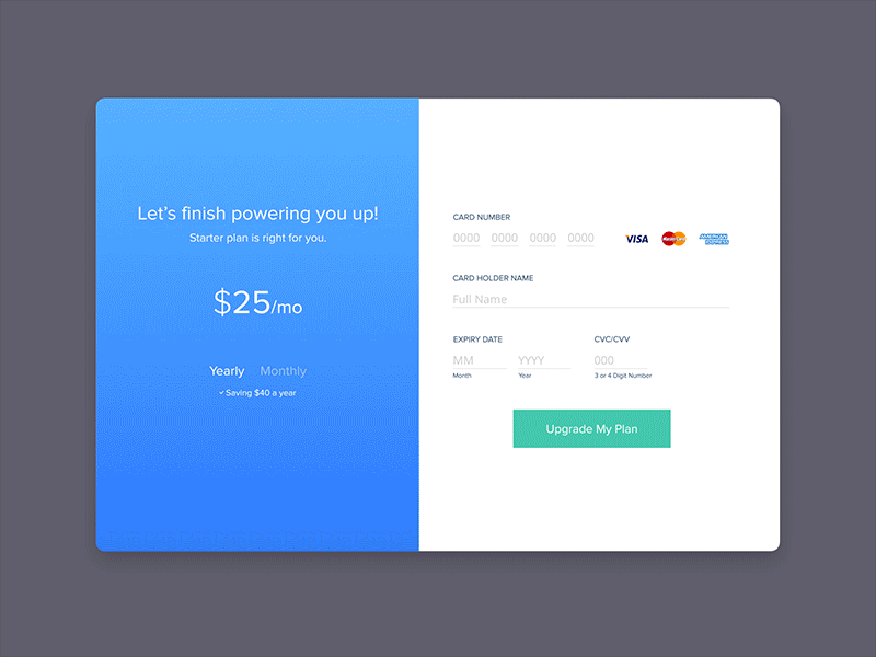 Card Checkout / Payment Flow after effects animation buy card credit credit card gif interaction interface order payment ui usability