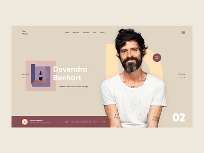 Music Landing album color devendra giga landing music music web player
