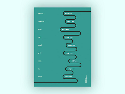 Embrace (Blankposter) blankposter font lyrics poster print type typo typography