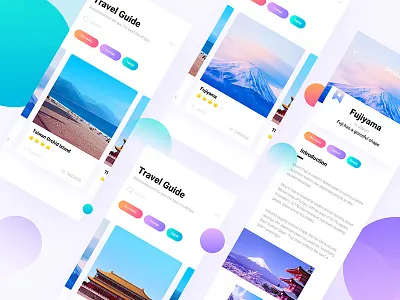 Travel guide 02 country guide interactive interface scenic spot travel