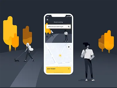 Transit App _BVG animation booking bus city interface ios ticket traffic transit travel ui ux