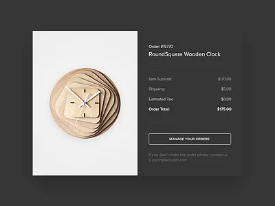 Email Receipt - Daily UI challenge #017 clock dailyui dailyui017 dailyuichallenge email email receipt psdehat receipt simple ui ux wooden