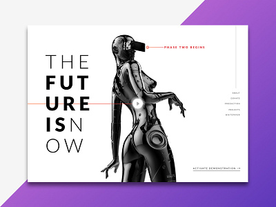 Robotics Series - Landing Page | Phase Two 3d app design illustration mobile rendering robot robotics ui user interface ux web