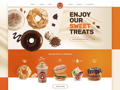 J.CO Donuts & Coffee Homepage cafe coffee dessert donuts hero banner homepage landing page product page website
