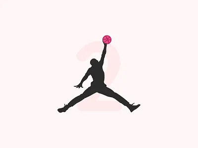 🏀 2 Dribbble Invites! ball debut dribbble invite jordan jumpman nike two