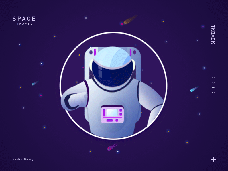 Space travel space，shooting star，astronaut