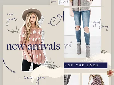New Arrivals Email eblast email email design fashion feminine handwritten mailchimp newsletter newsletter design typography