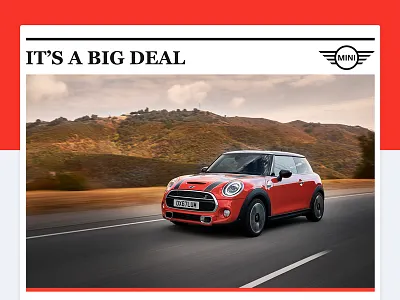 EDM Design for MINI car hatchback launch marketing mini minimal night promotion red sales simple