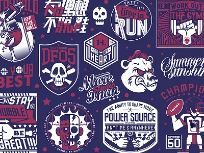 Work Hard character graphic illustration lettering logo poster typeface typography