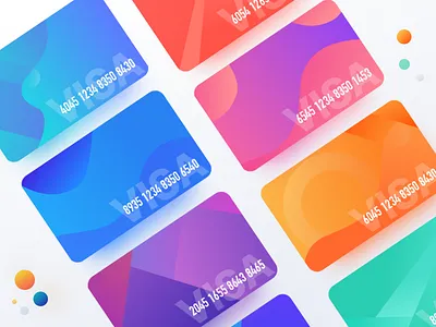 Bank card bank card，color，the gradient