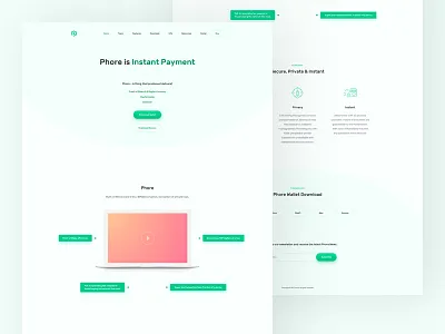 Phore - Landing Page clean home page landing page minimalist modern ui uiux ux web design website design
