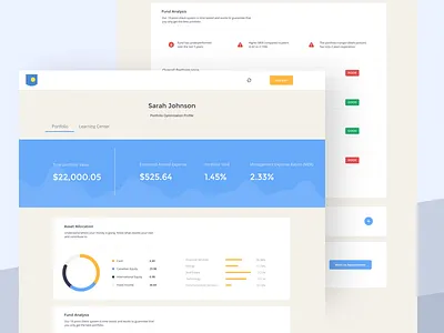 RBC Financial Dash b2c data finance fintech flat management tool minimal portfolio