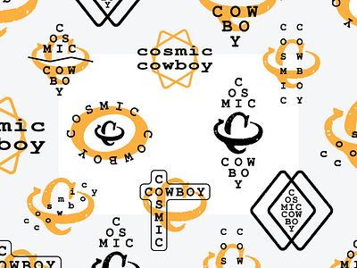 Cosmic Cowboy Rebrand Concepts branding c cda cowboy idaho logo logos northwest orange rebrand restaurant
