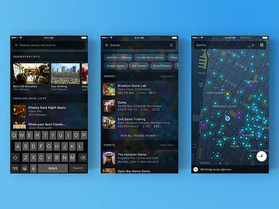 Live: Search color colors dark dots filter ios map search tags ui ux