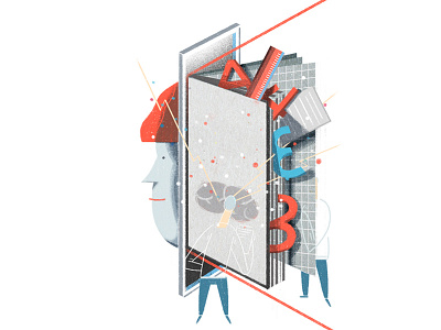 Brain Fitness art design editorial illo illustration illustrator photoshop