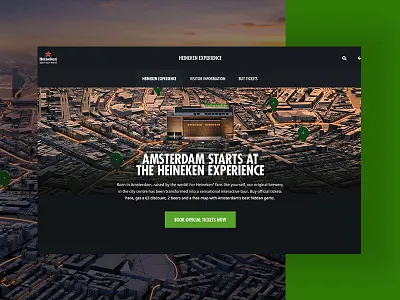 Heineken Experience Website design digital interface ui ux