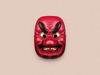 Japanese Mask afreet cacodemon daemon demon ghost illustration incubus japanese japanese mask mask monster sandor