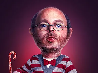 Adult Baby adult baby beard bow tie candy fun glasses photo retouch slobber