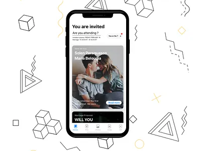 Wedding App couple design kouroupakis love married michail minimal ui ux wedding