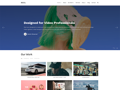 Reel Video WordPress Theme demo portfolio reel showreel theme video wordpress