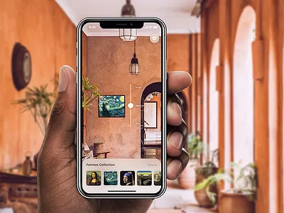 Paintings AR App for iPhone X app app design ar arkit augmented reality free freebie iphone iphone x painting sketch ui