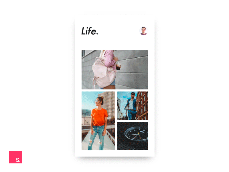 InVision Studio — Life clothing micro ux mobile night mode scroll store studio swipe ui