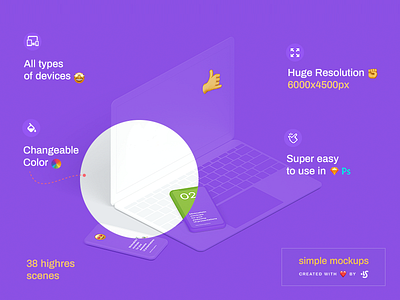 Simple Mockups device download iphone x laptop macbook mockup photoshop sketch
