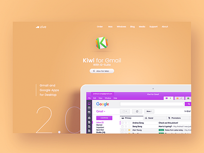 Hero image for KiwiforGmail gmail ui web yellow