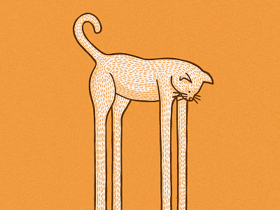 Catdaddy Long Legs animal cat coffee dad daddy illustration legs meow pet