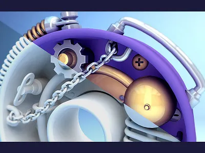 2018Metal font design-C4D 2018 c4d cinema 4d gear wheel iphone x metallic simple sense stereoscopic word texture