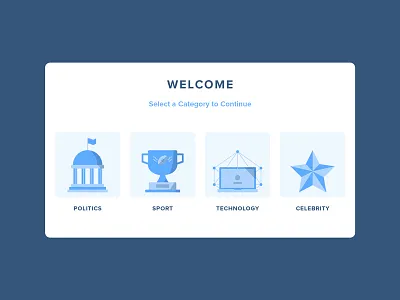 Daily UI #099 - Categories categories category daily ui news politics technology ui user experience design user interface design ux