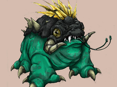 Coloring, Blending, Sketching brush character color design illustration