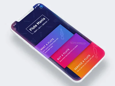 Flute Mania e-commerce app app design app development ecommerce app flute selling app innofied interaction design ios app iphone x mobile app design ui ux user interface