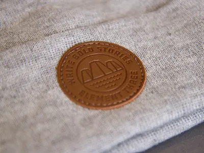 E3 beanies badge beanie element three leather patch sock hats