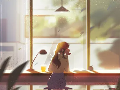 Study Room character concept art digital art environment illustration photoshop visual development