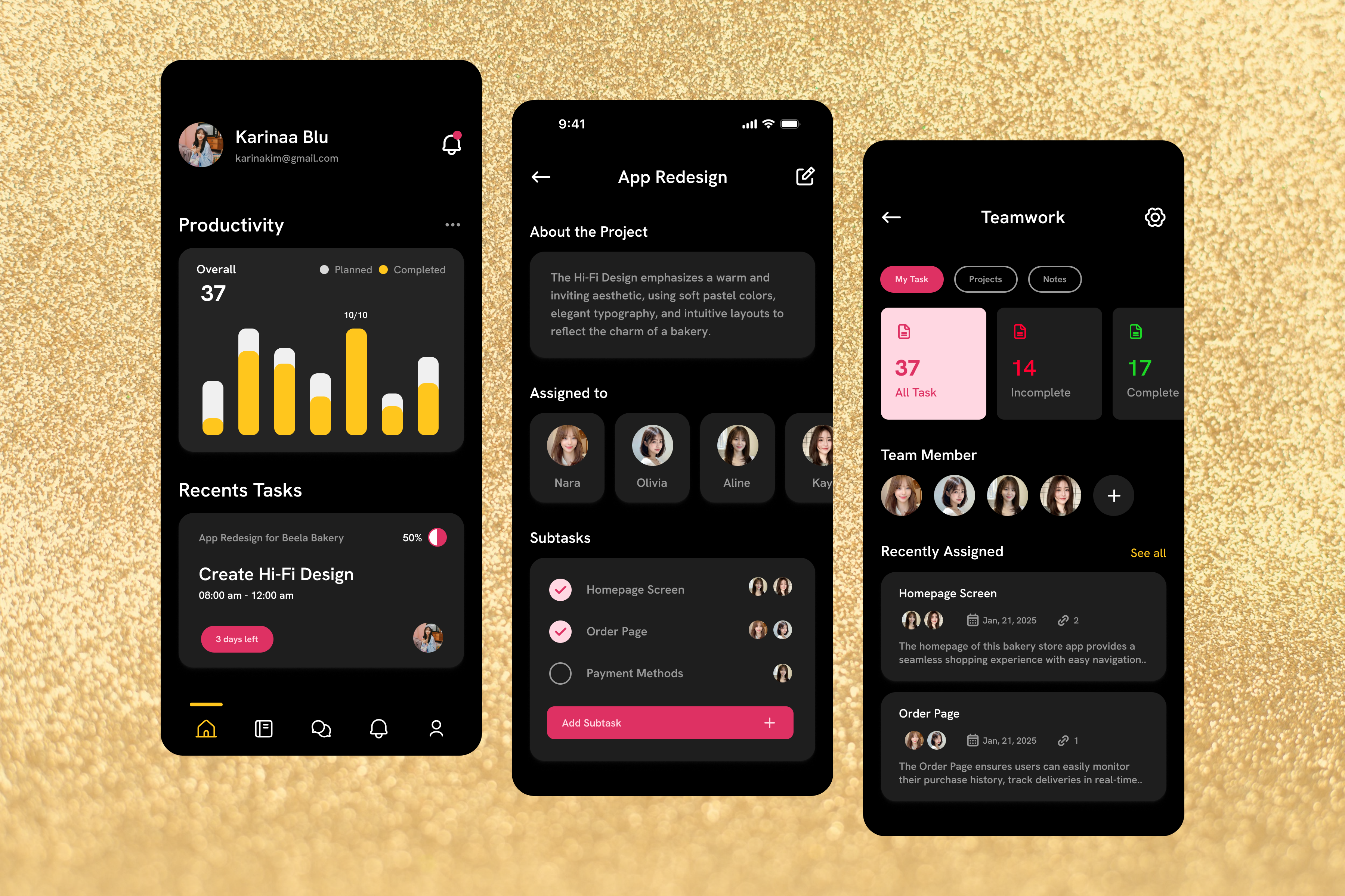 Sure - Project Management App UI branding project app ui