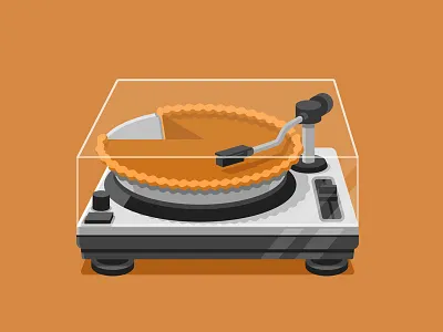 "Thanksgiving Playlist" for Google Play Music autumn design google illustration music vector